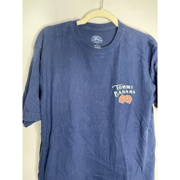 Tommy Bahama Shirt Mens Large Blue The Vice Is Right Gambling Graphic Tee - Picture 4 of 10